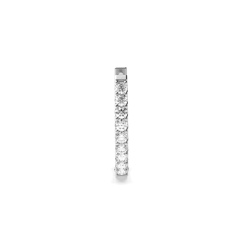 4 Prong Round Delicate Single Diamond Earring