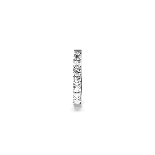 Pave Setting Round Classic Single Diamond Earring