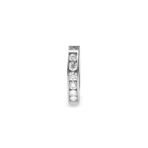 Channel Setting Round Small huggies Single Diamond Earring