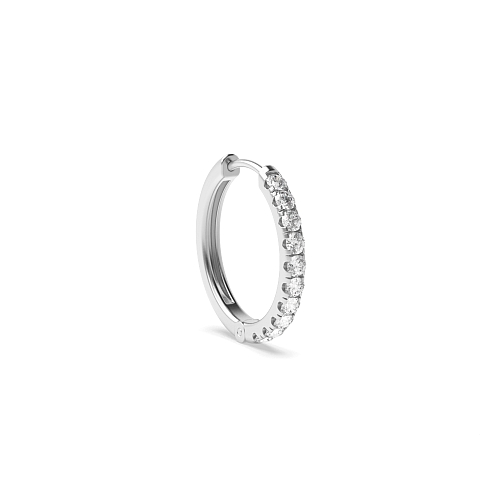 4 Prong Round Delicate clip on Single Diamond Earring