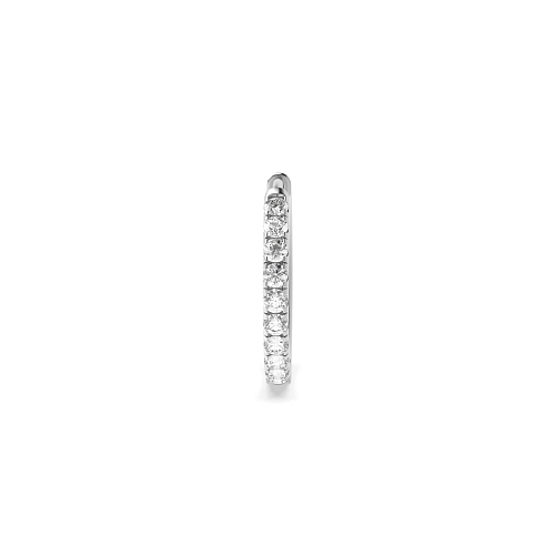 4 Prong Round Delicate clip on Single Diamond Earring