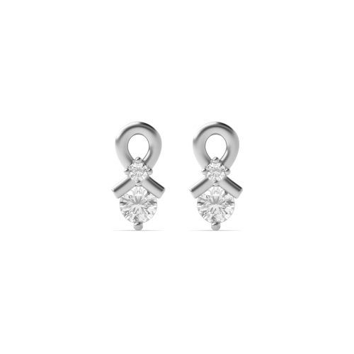 4 Prong Round Knot Designer Earrings