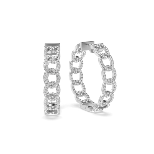 Purchase Circle Design Round Diamond Earrings - Abelini