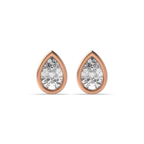 Prong Pear Rose Gold Harmonyveil Diamond Earrings
