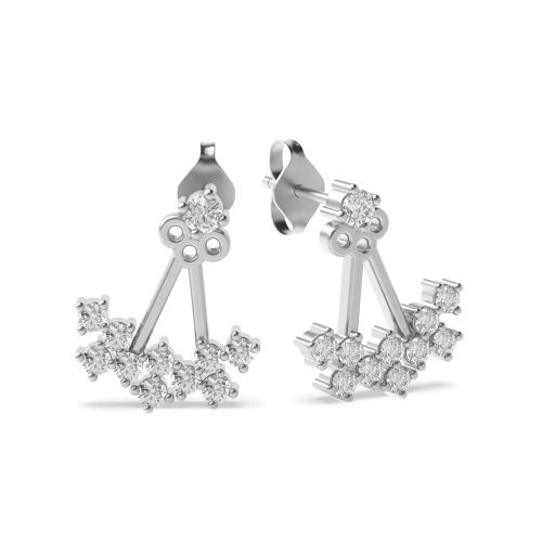 Buy 4 Prong Setting Round Diamond Earrings | Abelini Uk - Abelini
