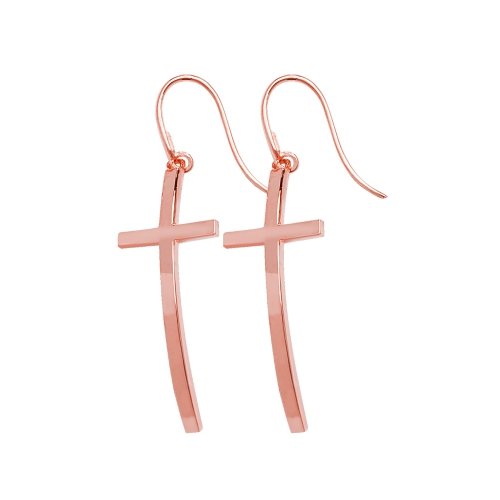 Rose Gold Faith Dainty Diamond Earrings