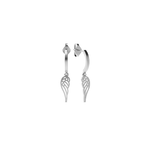 Leaf drop Diamond Earrings