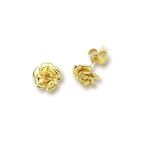 Yellow Gold Delicate Diamond Earrings