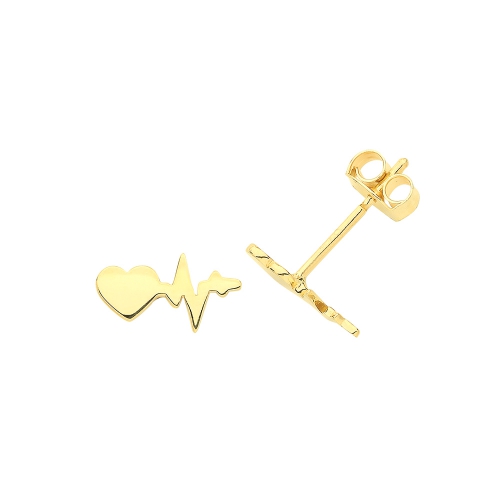 Yellow Gold Hugs xoxo Diamond Earrings