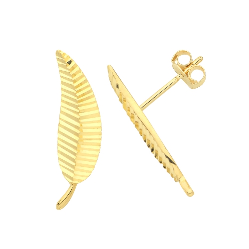 Yellow Gold Tree of life Diamond Earrings