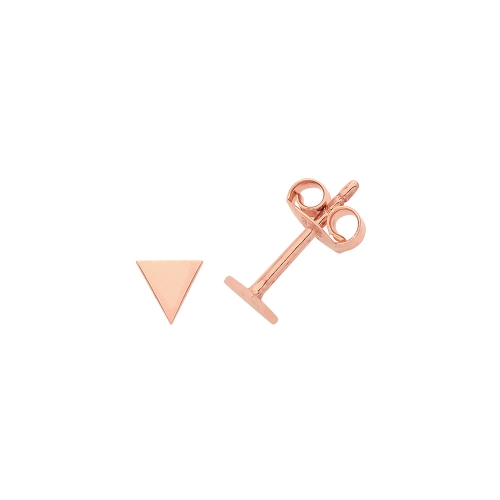 Rose Gold Triangle Diamond Earrings