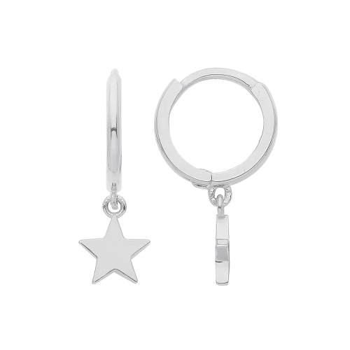 White Gold Stylish look star Diamond Earrings
