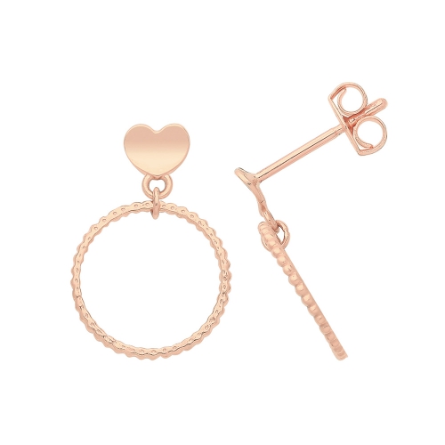 Rose Gold Pipe dream Diamond Earrings