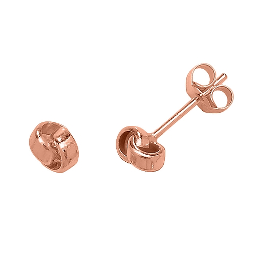 Rose Gold Two tone Diamond Earrings