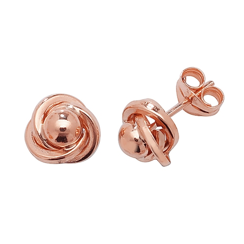Rose Gold The delicate charm of the flower Diamond Earrings