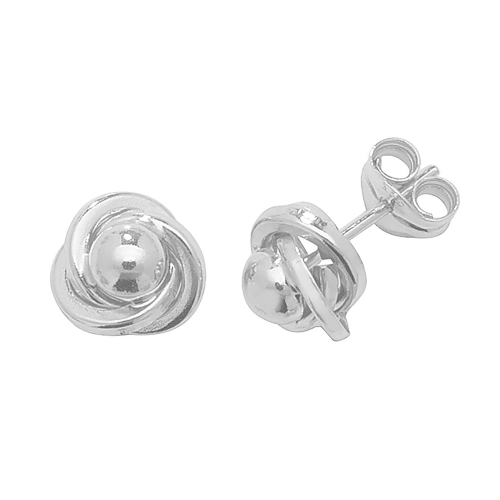 White Gold The delicate charm of the flower Diamond Earrings