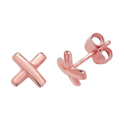 Rose Gold Plus Diamond Earrings