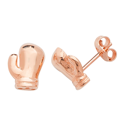 Rose Gold Boxing glows Diamond Earrings