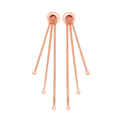 Rose Gold Unique dangle Diamond Earrings