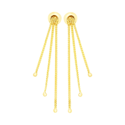Yellow Gold Unique dangle Diamond Earrings