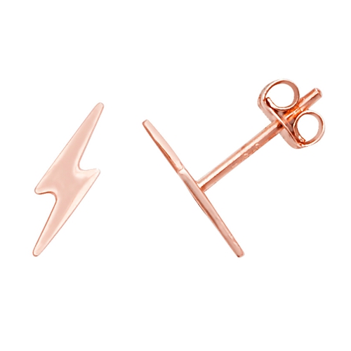 Rose Gold Lightning flash Diamond Earrings