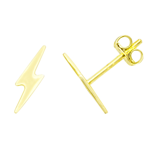 Yellow Gold Lightning flash Diamond Earrings