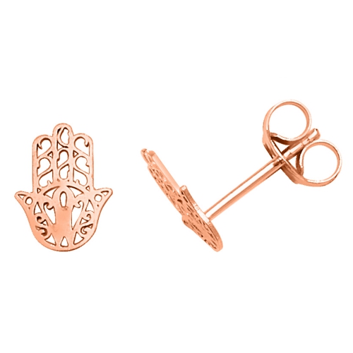 Rose Gold Hamsa hand designer Diamond Earrings