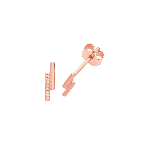 Rose Gold Heartbeat designer Diamond Earrings