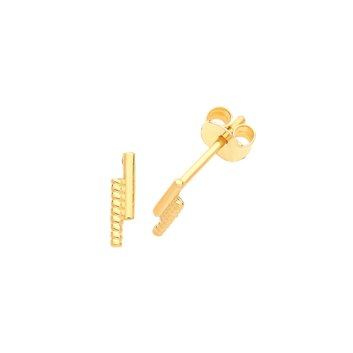 Yellow Gold Heartbeat designer Diamond Earrings