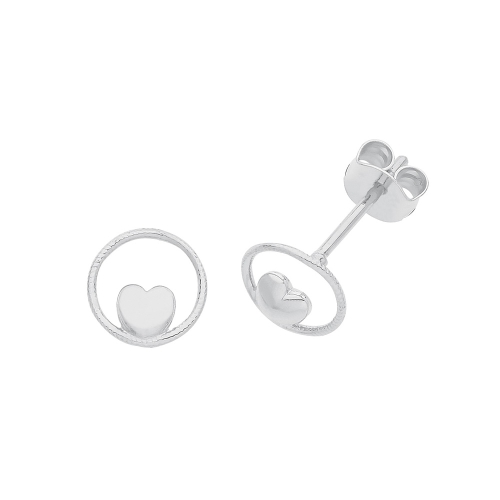 White Gold Open Diamond Earrings