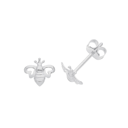 White Gold Bumble bee Diamond Earrings