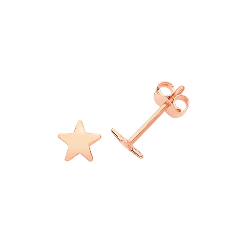 Rose Gold Petit star Diamond Earrings
