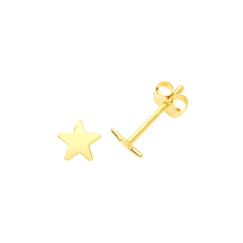 Yellow Gold Petit star Diamond Earrings