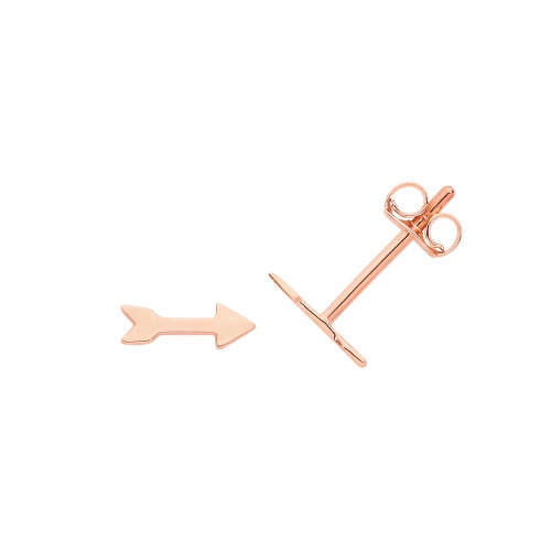 Rose Gold Arrow shaped Diamond Earrings