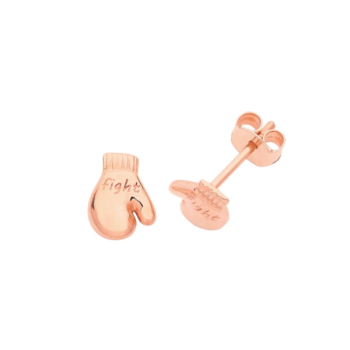 Rose Gold Boxing gloves Diamond Earrings