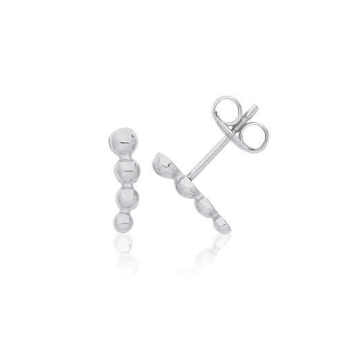 White Gold Dropping ball Diamond Earrings