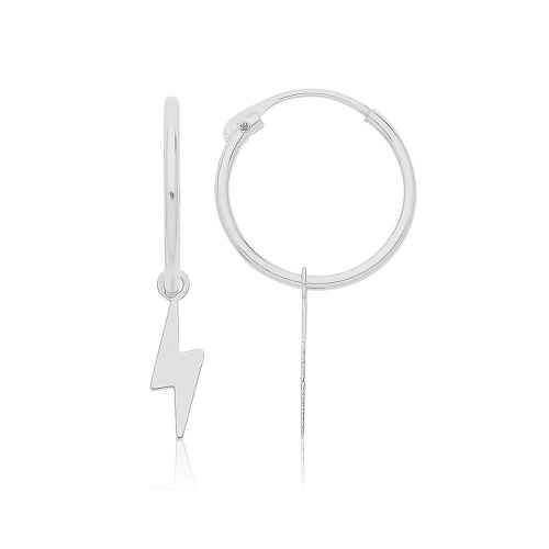 White Gold Lightning Diamond Earrings