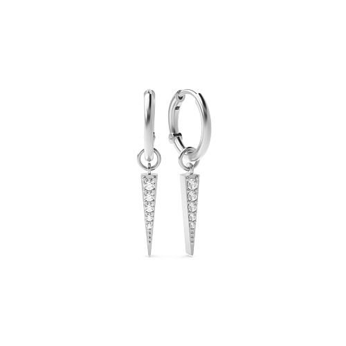 4 Prong Round Spike style Diamond Earrings