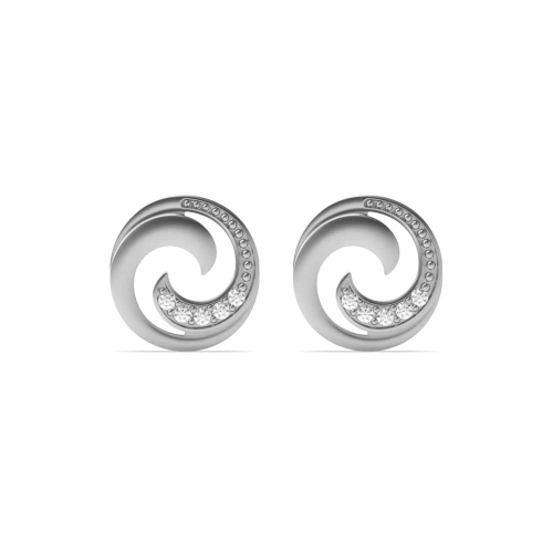 4 Prong Round Aurora Lab Grown Diamond Earrings
