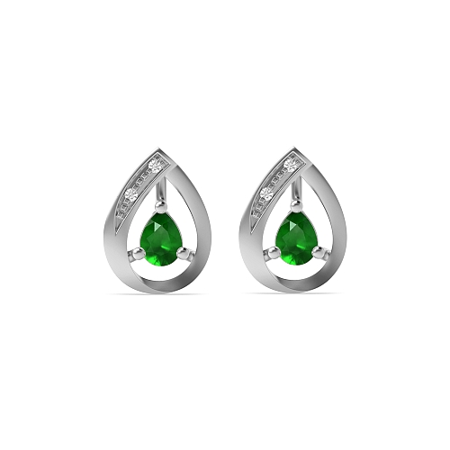 Prong Pear Dazzling stud Diamond Earrings