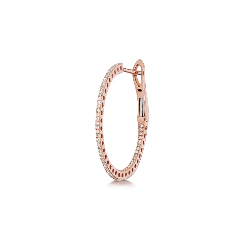 4 Prong Round Rose Gold Radiance Diamond Earrings