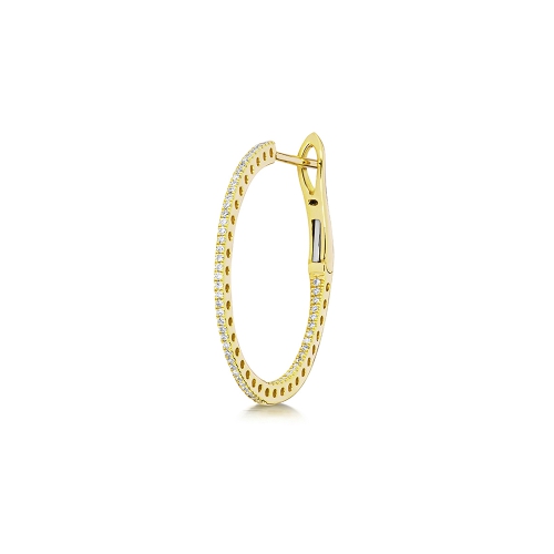 4 Prong Round Yellow Gold Radiance Diamond Earrings
