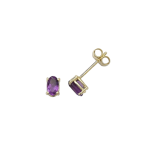4 Prong Oval Yellow Gold Illume Diamond Earrings