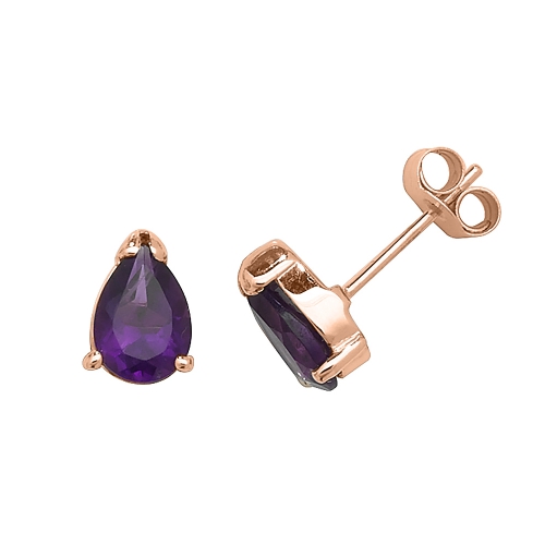Prong Pear Rose Gold Celestialaura Diamond Earrings