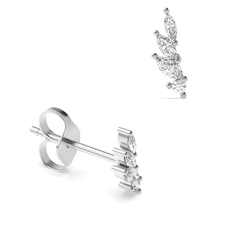 Pave Setting Marquise EchoCircuit Designer Earrings