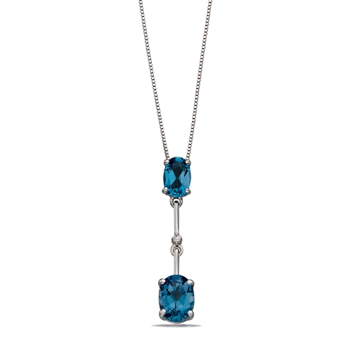 4 Prong Oval Silver Classic Lab Grown Diamond Pendant Necklaces