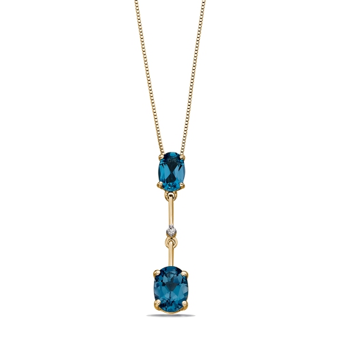 4 Prong Oval Yellow Gold Classic Lab Grown Diamond Gemstone Pendant Necklaces