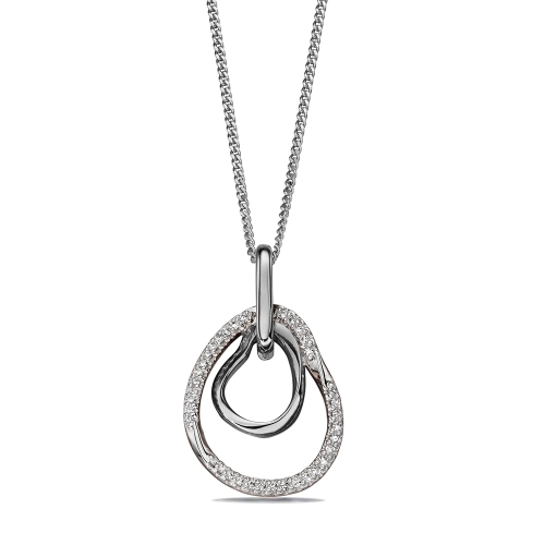 4 Prong Round Platinum Designer Pendant Necklaces