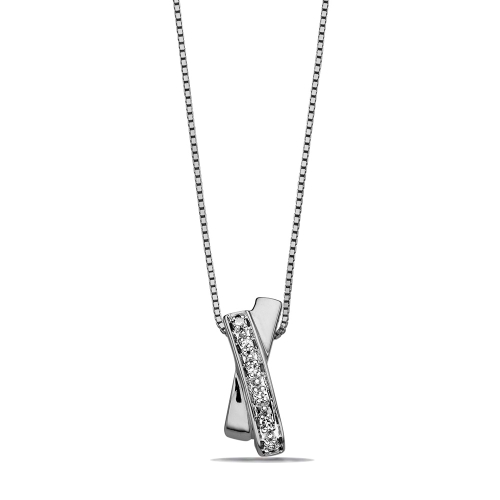 4 Prong Round Delicate Lab Grown Diamond Pendant Necklaces
