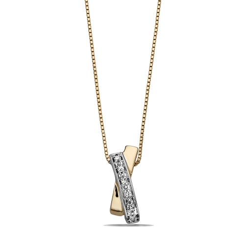 4 Prong Round Yellow Gold Delicate Pendant Necklaces